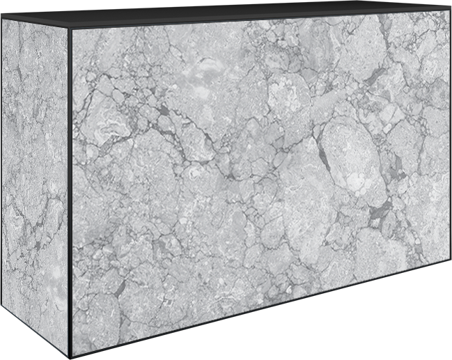 Art Series Service Bar Counter - Stone Silver Carrara